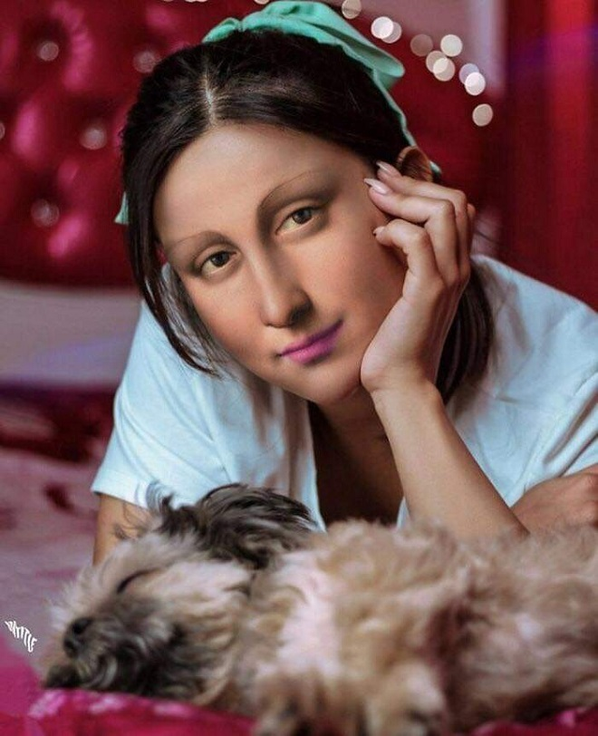 ‘Giật mình’ ngắm nàng Mona Lisa lột xác 180 độ khi xuyên không về thời hiện đại - 3