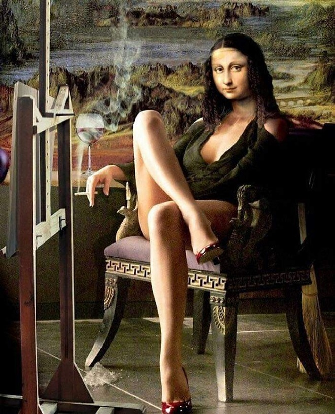 ‘Giật mình’ ngắm nàng Mona Lisa lột xác 180 độ khi xuyên không về thời hiện đại - 7