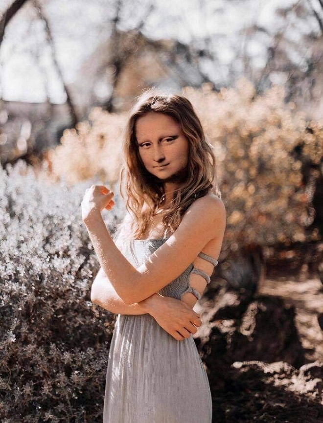 ‘Giật mình’ ngắm nàng Mona Lisa lột xác 180 độ khi xuyên không về thời hiện đại - 9