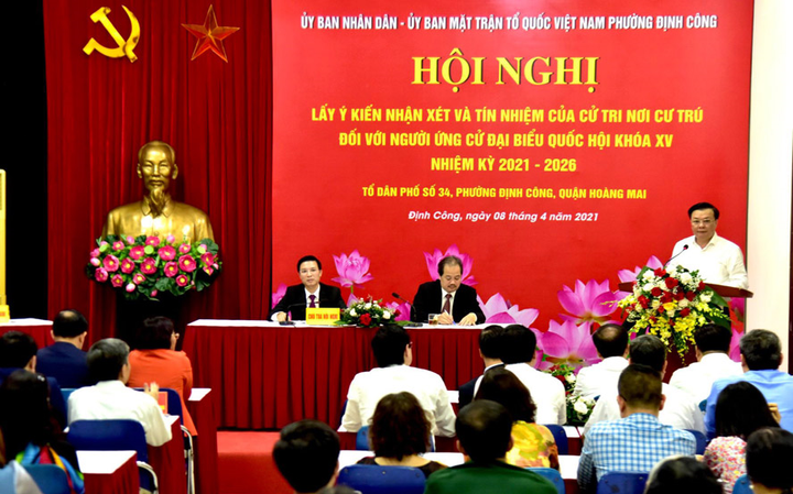 Cử tri tín nhiệm Bí thư thành ủy Hà Nội Đinh Tiến Dũng ứng cử đại biểu Quốc hội - 1
