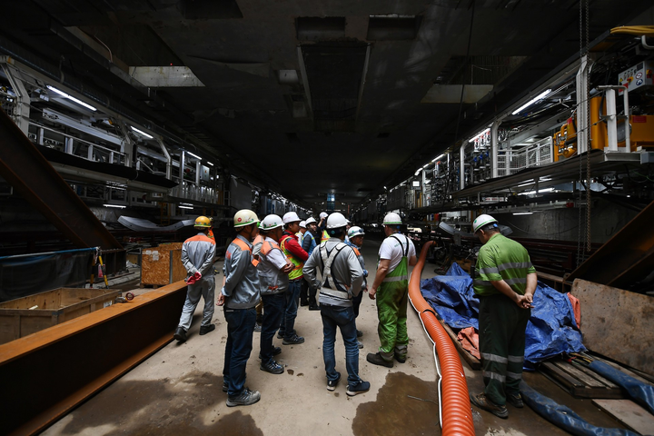 Ảnh: Robot 'Táo bạo' đào hầm ga S9 đường sắt Nhổn - ga Hà Nội - 11