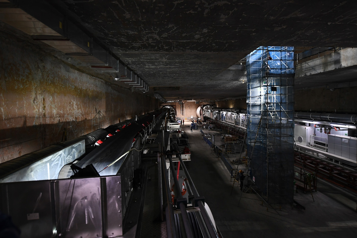 Ảnh: Robot 'Táo bạo' đào hầm ga S9 đường sắt Nhổn - ga Hà Nội - 3