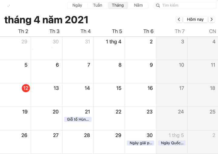 Lịch nghỉ lễ Giỗ Tổ Hùng Vương và dịp 30/4 - 1/5 - 1