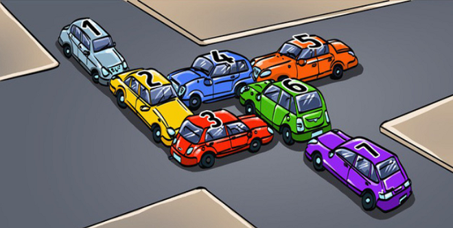 Thách bạn 3 phút có thể di dời một chiếc xe trong hình để hết ùn tắc - 1