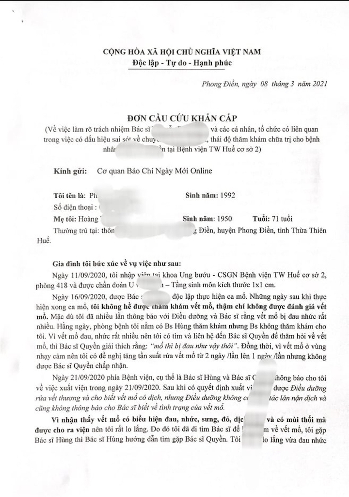 Bị tố coi thường tính mạng bệnh nhân, Bệnh viện Trung ương Huế cơ sở 2 lên tiếng - 1