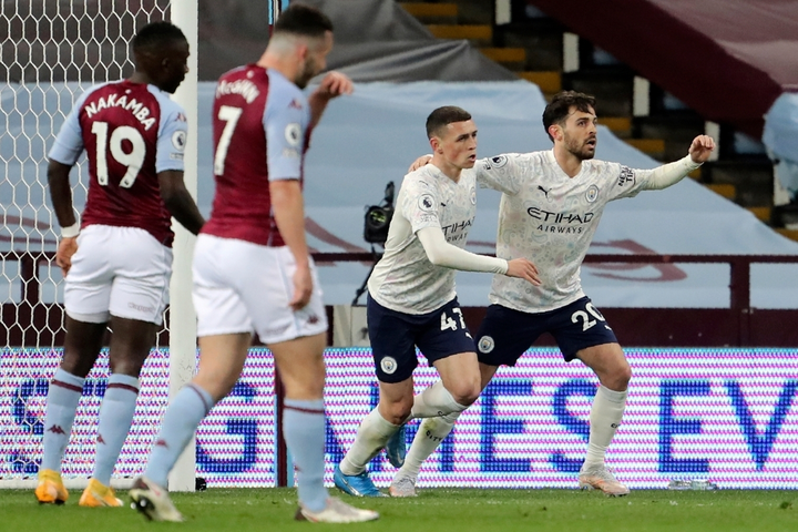 Thắng Aston Villa, Man City tiến sát chức vô địch Ngoại hạng Anh - 1