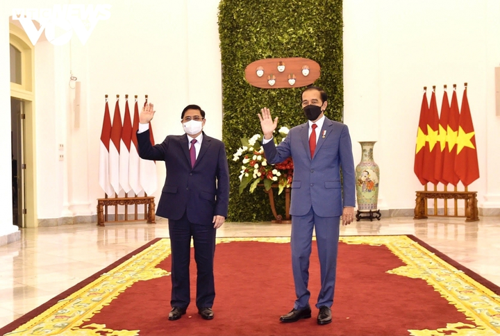 Thủ tướng Phạm Minh Chính chào xã giao Tổng thống Indonesia Joko Widodo - 1