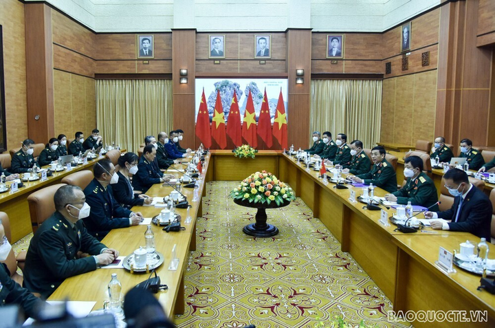 Lễ đón chính thức Bộ trưởng Quốc phòng Trung Quốc Ngụy Phượng Hòa - 6