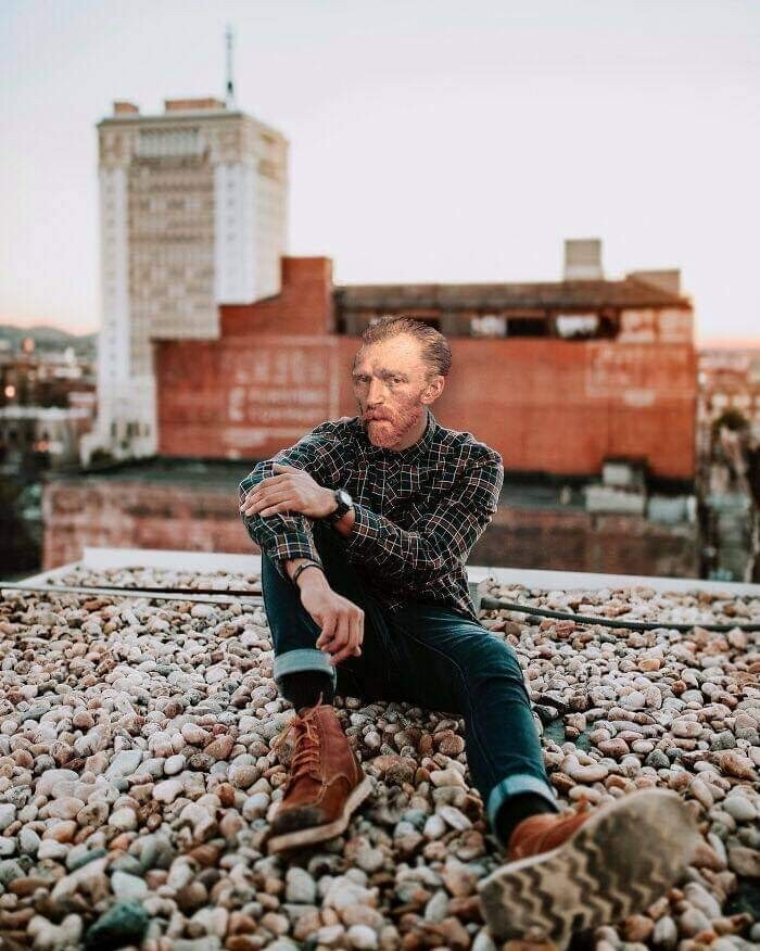 Khi Van Gogh hóa quý ông lịch lãm, 'du hành thời gian' đến thế kỷ 21 dạo chơi - 5