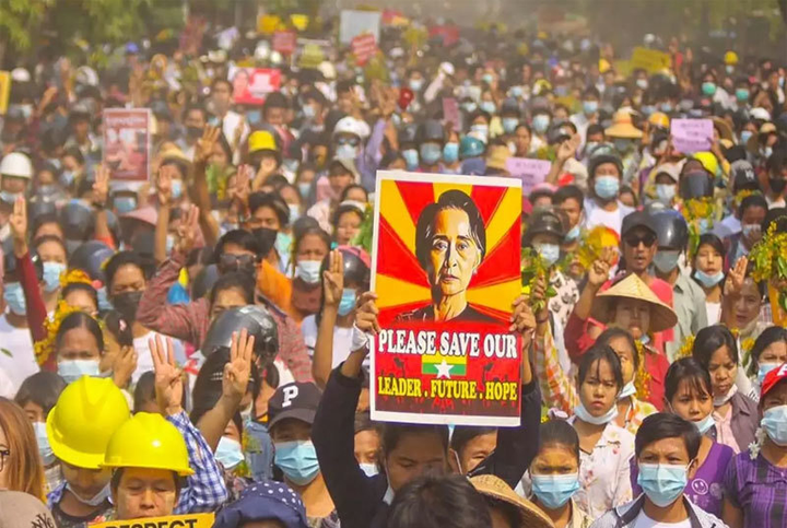 5 người chết trong cuộc biểu tình lớn ở Myanmar - 1