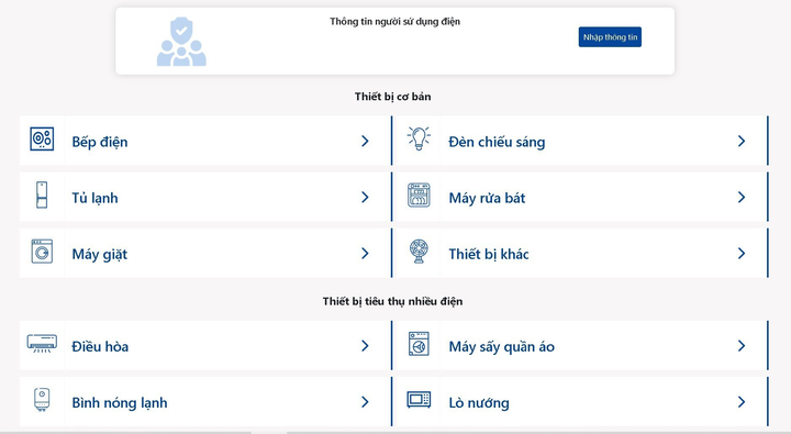 Triển khai công cụ giúp khách hàng ước tính sản lượng tiêu thụ điện sinh hoạt - 2