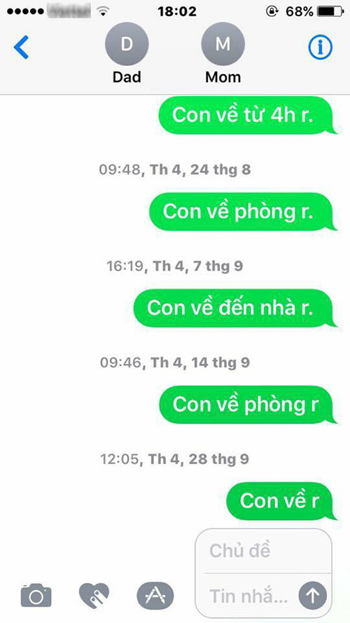 Tập hợp các kiểu nhắn tin 'bá đạo' của bố mẹ, từ phũ phàng đến ẩn ý đều có đủ - 5