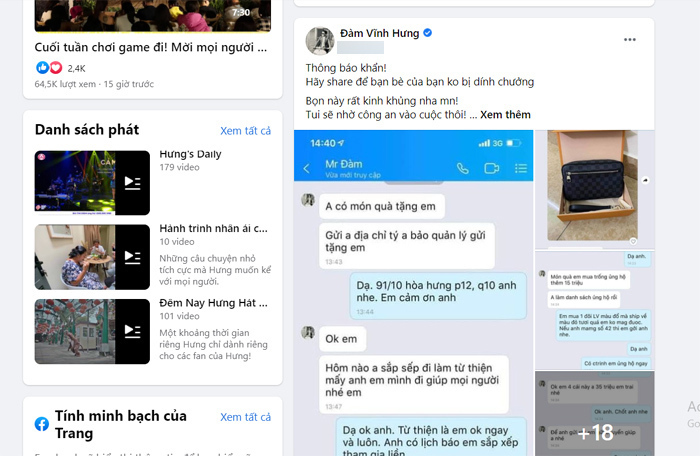 Đàm Vĩnh Hưng cảnh báo có kẻ mạo danh mình lừa tiền qua mạng - 1