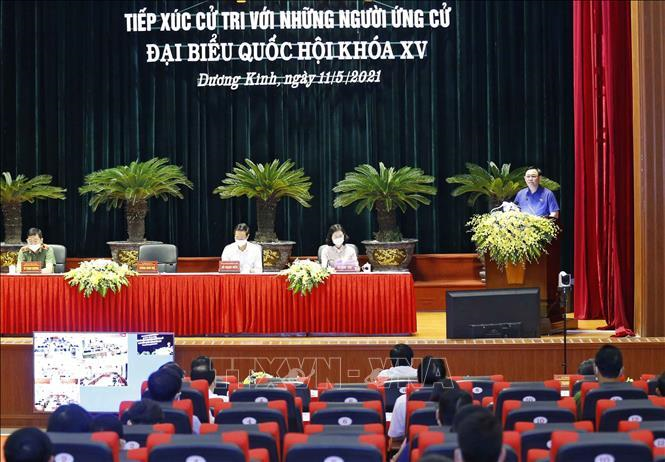 Ảnh: Chủ tịch Quốc hội vận động bầu cử tại quận Dương Kinh, Hải Phòng - 3