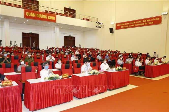 Ảnh: Chủ tịch Quốc hội vận động bầu cử tại quận Dương Kinh, Hải Phòng - 7