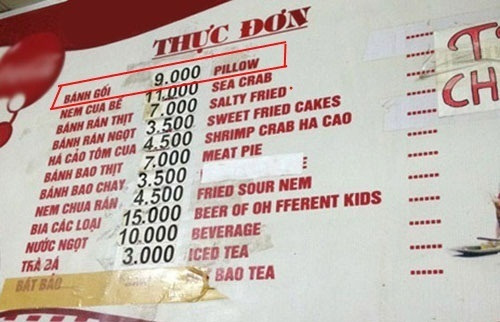 'Cười bò' với thảm họa dịch thuật của các hàng quán, đỉnh hơn cả 'chị Google' - 9