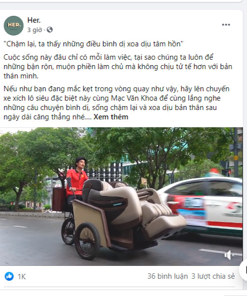 CEO Kingsport và Mạc Văn Khoa đạp Xích Lô Mát Xa giúp mọi người thư giãn - 3