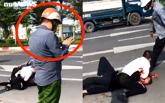 Bị cho là xử nhẹ đại úy thản nhiên nhìn tài xế bắt cướp: Công an huyện lên tiếng - 1