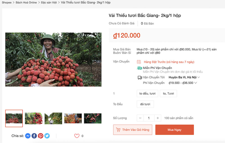 Vải đầu mùa bán tràn Hà Nội: Hút khách từ 'chợ mạng', ven đường đến siêu thị - 23