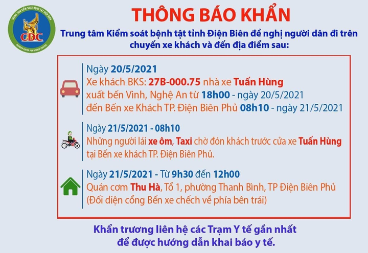 Điện Biên tìm người đến bến xe, quán cơm liên quan ca dương tính SARS-CoV-2 - 1