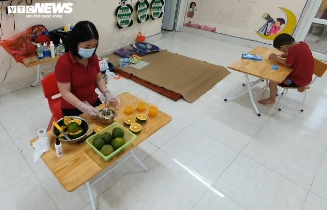 Cận cảnh lớp học thành khu cách ly của 34 trẻ mầm non ở Bắc Giang - 9