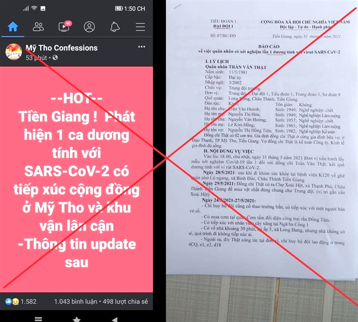 Bác tin có ca dương tính SARS-CoV-2 đầu tiên ở Tiền Giang - 1
