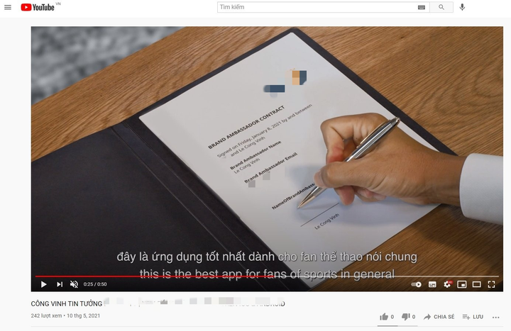 Công Vinh xuất hiện trong quảng cáo ứng dụng cá độ bóng đá - 2