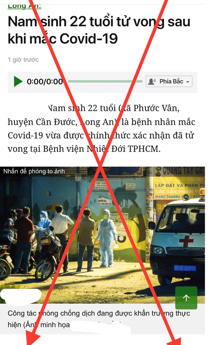 Thông tin nam sinh viên quê Long An mắc COVID-19 tử vong là sai sự thật - 1