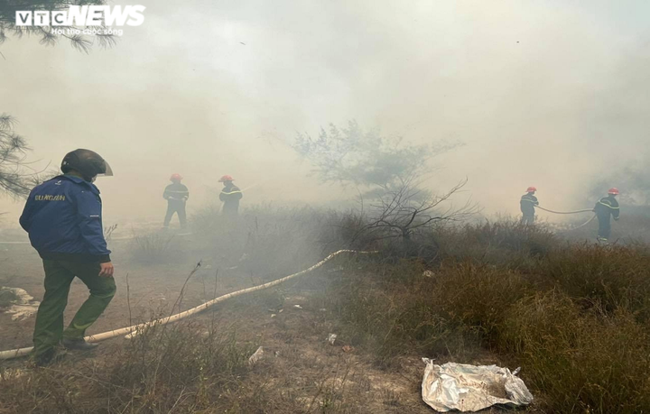 Ảnh: Hàng trăm chiến sĩ căng mình tạo hành lang cản lửa, dập cháy rừng - 6