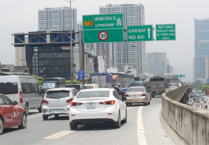 Hà Nội cấm xe tại 1/2 chiều đường Vành đai 3 trên cao - 1