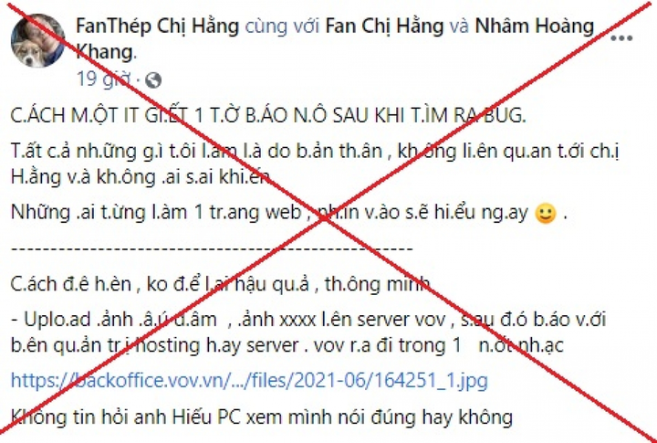 Đề nghị xử lý nghiêm các đối tượng tấn công mạng Báo điện tử VOV - 2