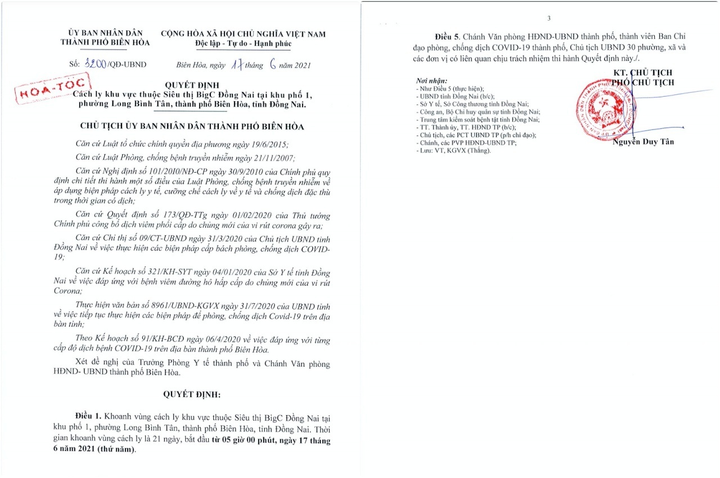 Cách ly khu vực Big C Đồng Nai 21 ngày do liên quan bệnh nhân COVID-19 - 1