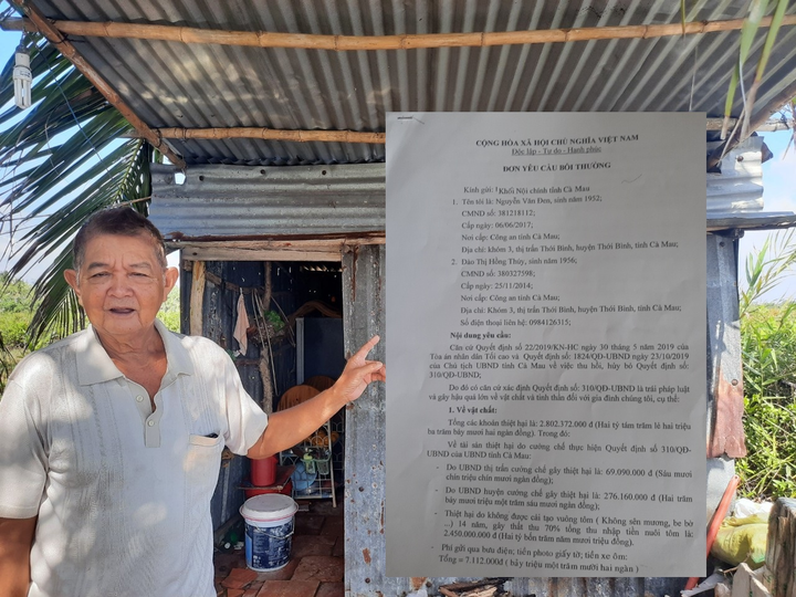 Cặp vợ chồng đòi UBND tỉnh Cà Mau bồi thường hơn 2,8 tỷ đồng - 3