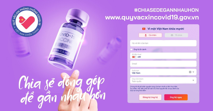 Nhiều hình thức ủng hộ trên website Quỹ Vaccine phòng COVID-19 - 1