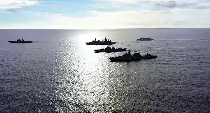 Loạt tàu chiến Nga rầm rộ tập trận ở Thái Bình Dương - 1