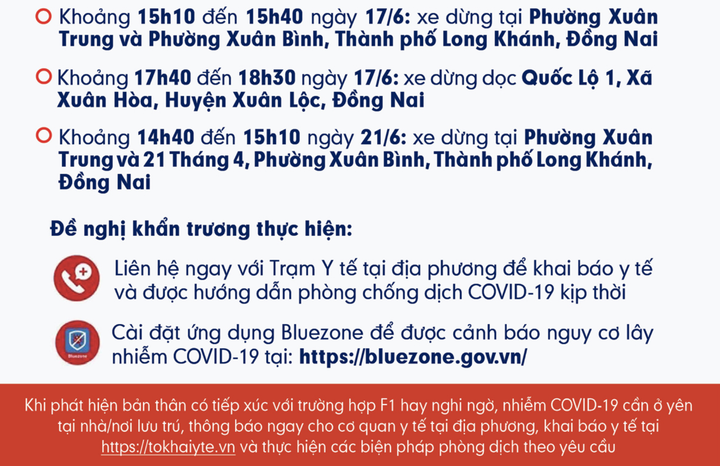 Truy vết 2 ca nghi mắc COVID từ TP.HCM, Hải Phòng di chuyển vào Đồng Nai - 1