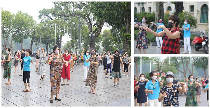 Người Hà Nội ra đường tập thể dục, nghiêm túc phòng dịch sau ngày giãn cách - 5