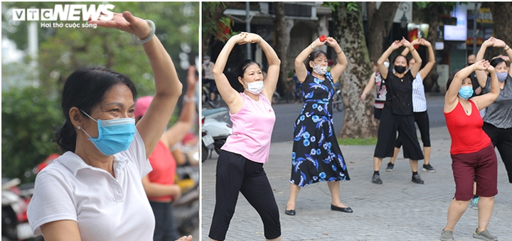 Người Hà Nội ra đường tập thể dục, nghiêm túc phòng dịch sau ngày giãn cách - 3