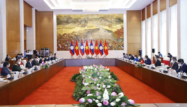 Chủ tịch Quốc hội Vương Đình Huệ hội kiến Tổng Bí thư, Chủ tịch nước Lào - 3