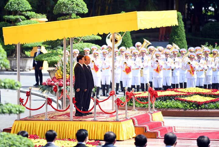 Chủ tịch nước chủ trì lễ đón Tổng Bí thư, Chủ tịch nước Lào - 4