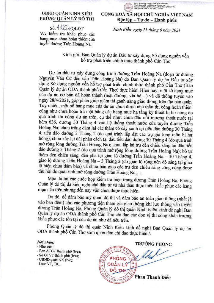 Nhiều bất cập tại tuyến đường gần 200 tỷ đồng vừa thông xe ở Cần Thơ - 2