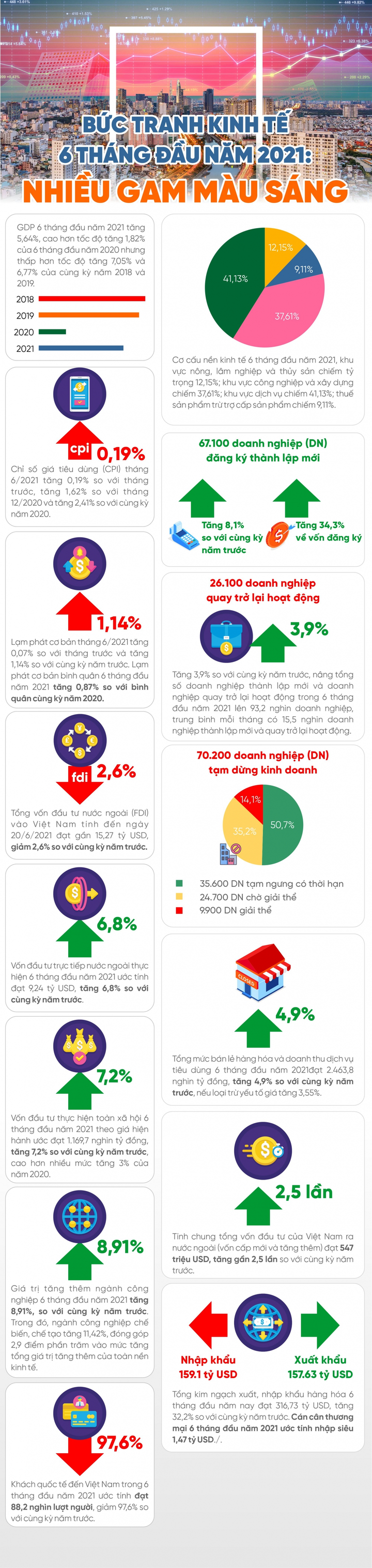 Bức tranh 6 tháng đầu năm sáng sủa của kinh tế Việt Nam - 1
