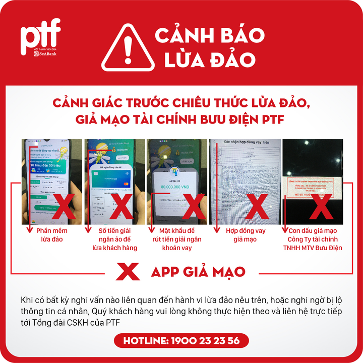 Cảnh báo hình thức lừa đảo, mạo danh Công ty Tài chính Bưu điện PTF - 2