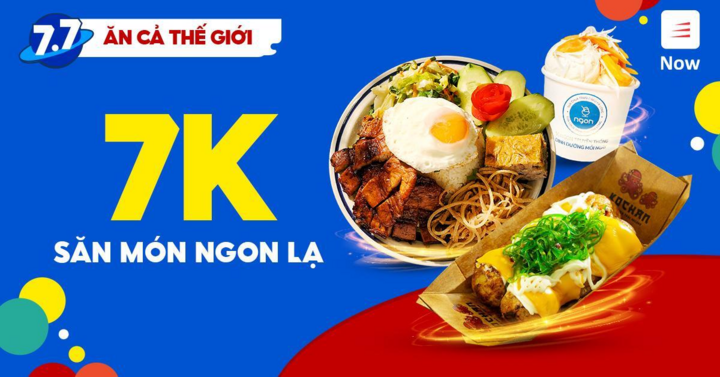 Điểm danh loạt nhà hàng, quán ăn 'chiêu đãi' chỉ 7K trên NowFood - 1