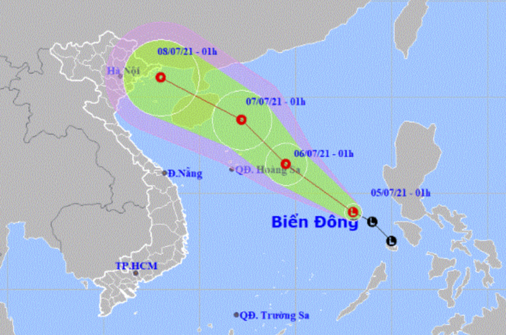 Dự báo thời tiết ngày 5/7: Bắc Bộ mưa lớn, vùng áp thấp tiến vào Biển Đông - 2