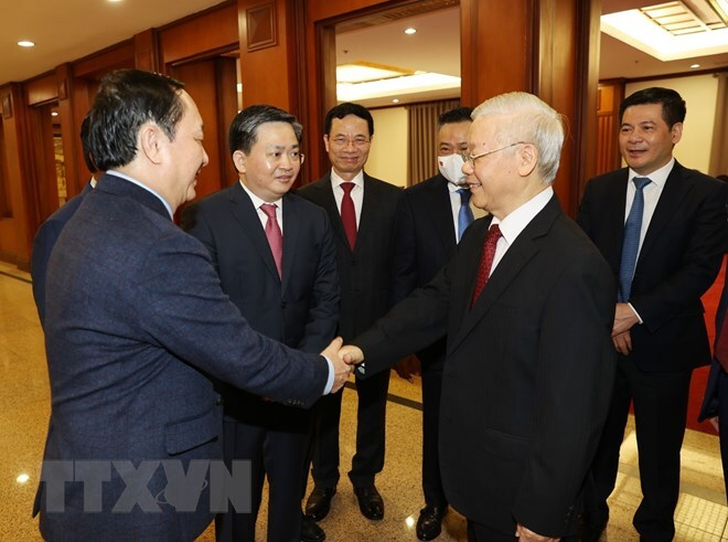 Ảnh: Khai mạc Hội nghị lần thứ 3 Ban Chấp hành Trung ương Đảng khóa XIII - 1