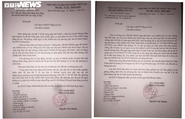 Vì sao Sở GTVT Huế phải thu hồi văn bản dừng vận chuyển hành khách từ Quảng Trị? - 1