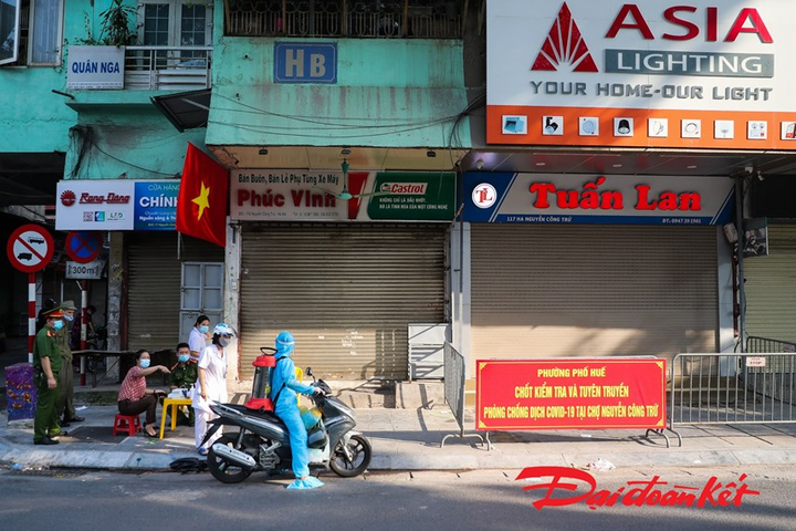 Phong tỏa các điểm ở quận Hai Bà Trưng, Hà Nội liên quan 5 ca dương tính nCoV - 13