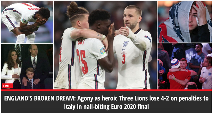 Tan mộng vô địch EURO, báo chí Anh cay đắng: Tất cả kết thúc trong nước mắt - 2