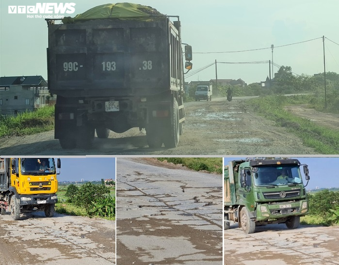 Lợi dụng dịch COVID-19, 'binh đoàn' xe quá tải cày nát đê sông Đuống mùa mưa bão - 1